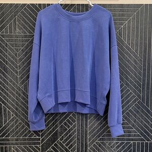 Periwinkle Cropped LuluLemon Sweatshirt
